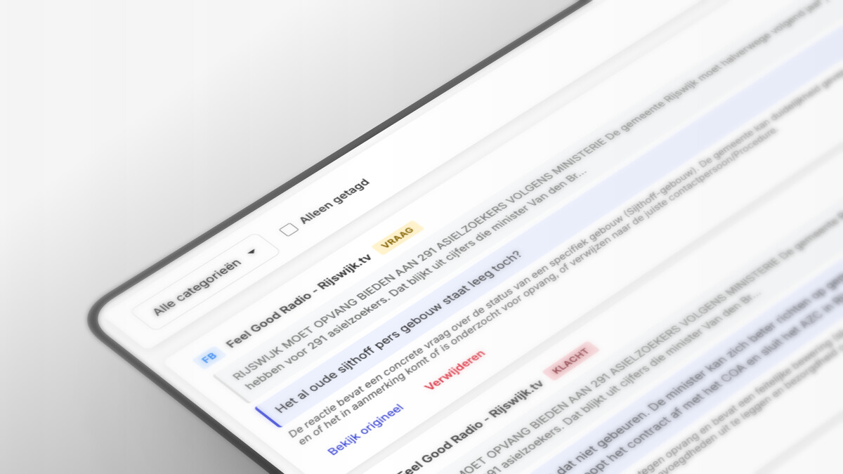 Social Media Inbox mockup